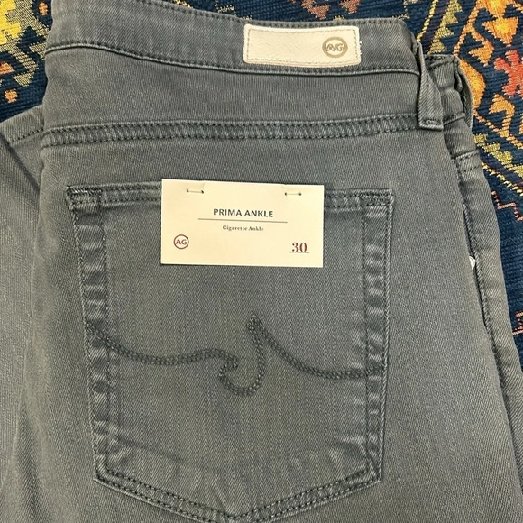AG Women’s Prima Mid Rise Blue Cigarette Ankle Pants Size 30R NWT - Picture 7 of 11